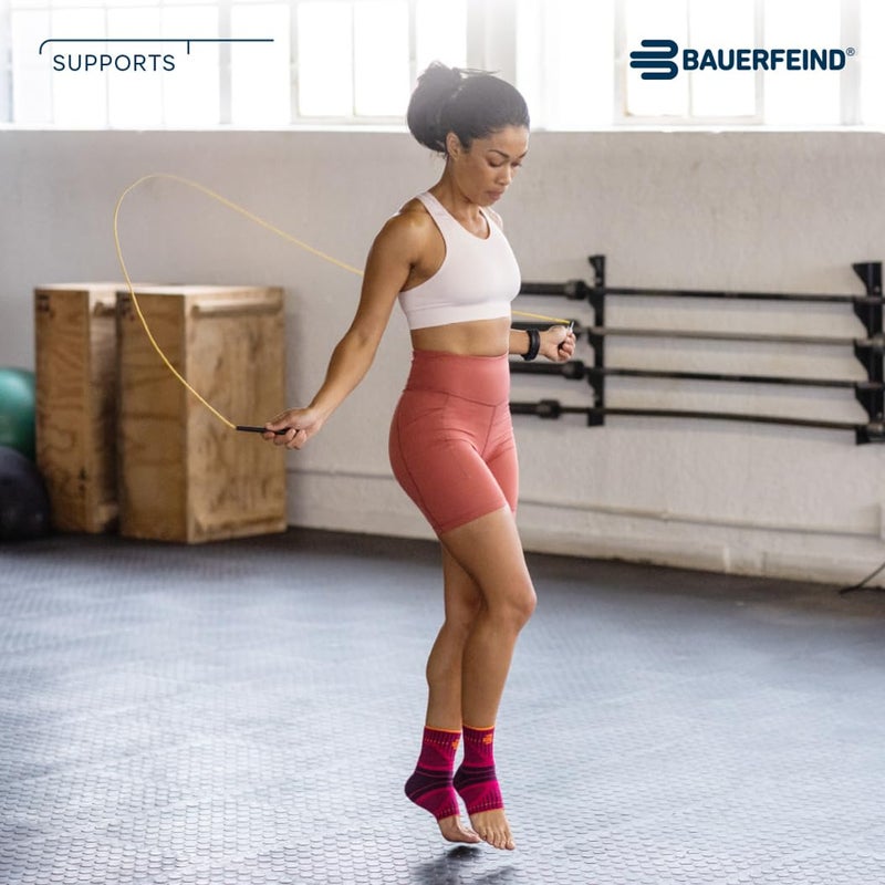 باورفيند دعم الكاحل الرياضي من Bauerfeind ديناميكي - كم ضاغط للكاحل من أجل حرية الحركة - نسيج AirKnit ثلاثي الأبعاد للتهوية - جودة ممتازة وقابل للغسل (XL Rivera) - Image 4