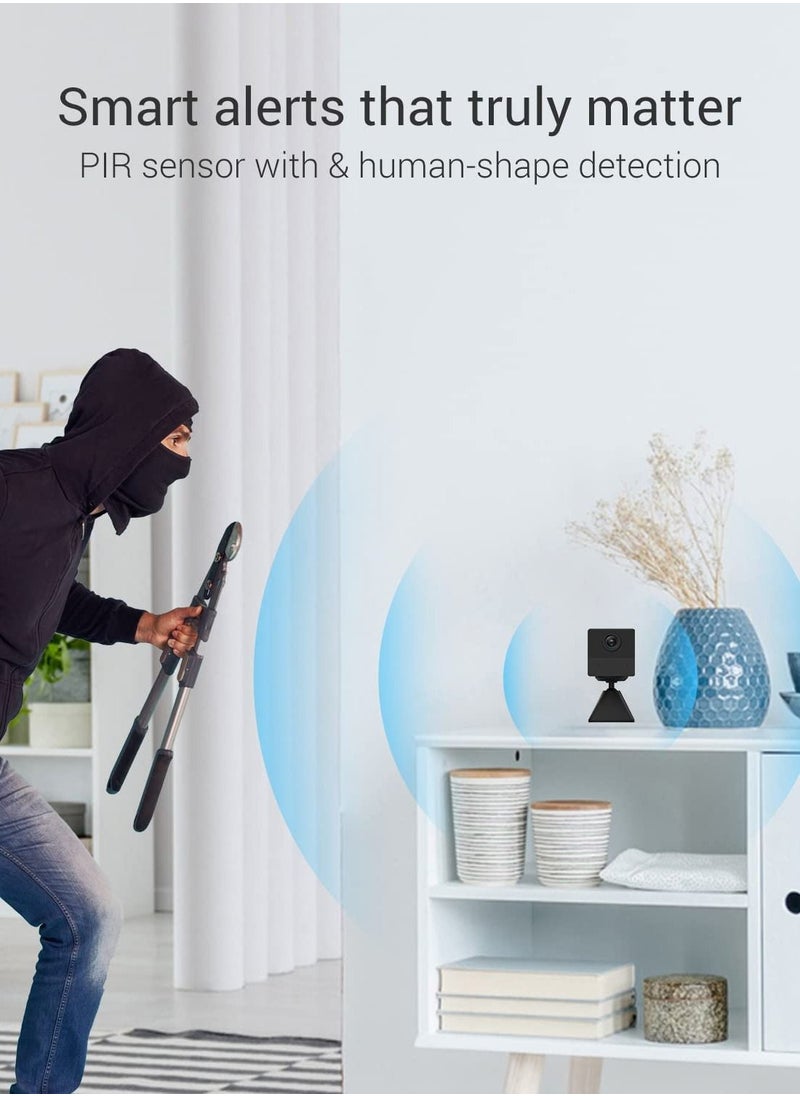 Camera - Battery Surveillance Camera, 1080p Wireless WiFi IP Camera with PIR Motion Detection and IR Night Vision, for Indoor, Dogs, Pet, Baby Monitor, Compatible with Alexa, BC2 - Image 1