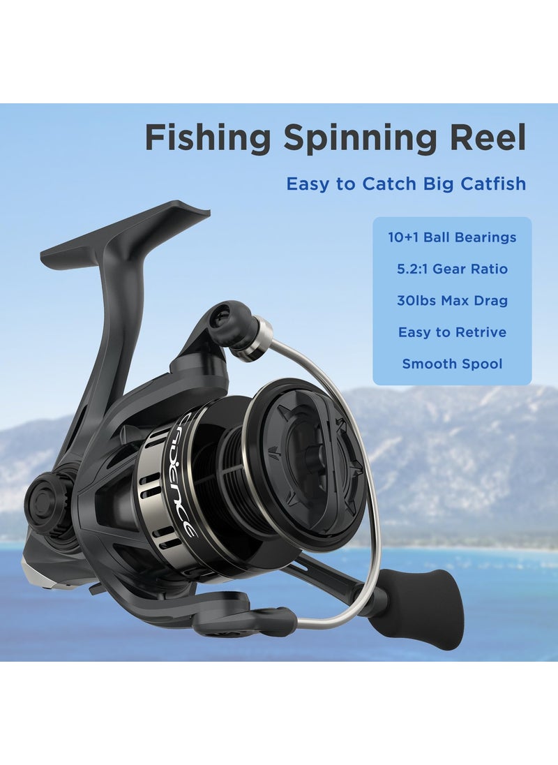 Cadence [2024 Silky] Cadence Ideal Spinning Reel, Super Smooth Fishing Reel with 10 + 1 BB for Freshwater, Durable and Powerful Reel with 30LBs Max Drag & 6.2:1, Great Value& Tuned Performance  - Image 2