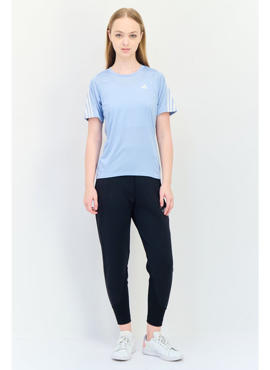 Adidas Women Regular Fit Short Sleeves Training Top, Light Blue  - Image 2