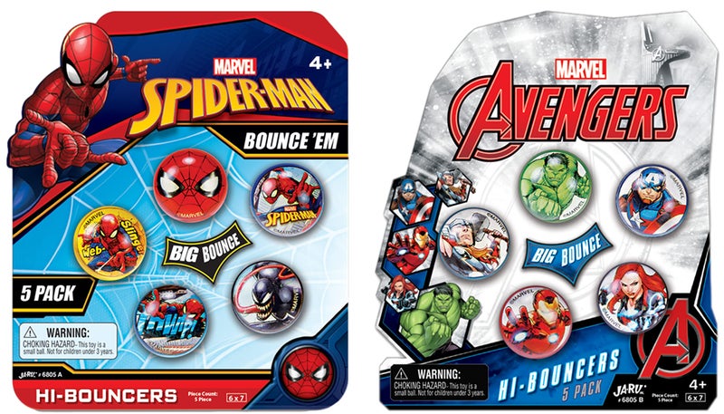 JARU Marvel Avengers Bouncy Superballs Super Hi Bounce 12 Pack of Balls Hulk Thor Cap America Friends Fidget Balls Small Toys for Kids Prize Giveaways Gift SpidermanAvengers 2 Packs - Image 2