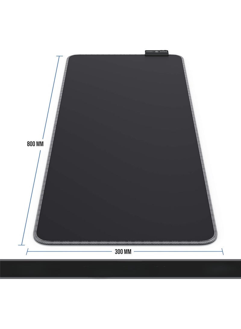 XXL RGB Gaming Mouse Pad – LED Extended Mouse Pad 800x300mm – 11 Lighting Modes – Non-Slip Base – Black - Image 1