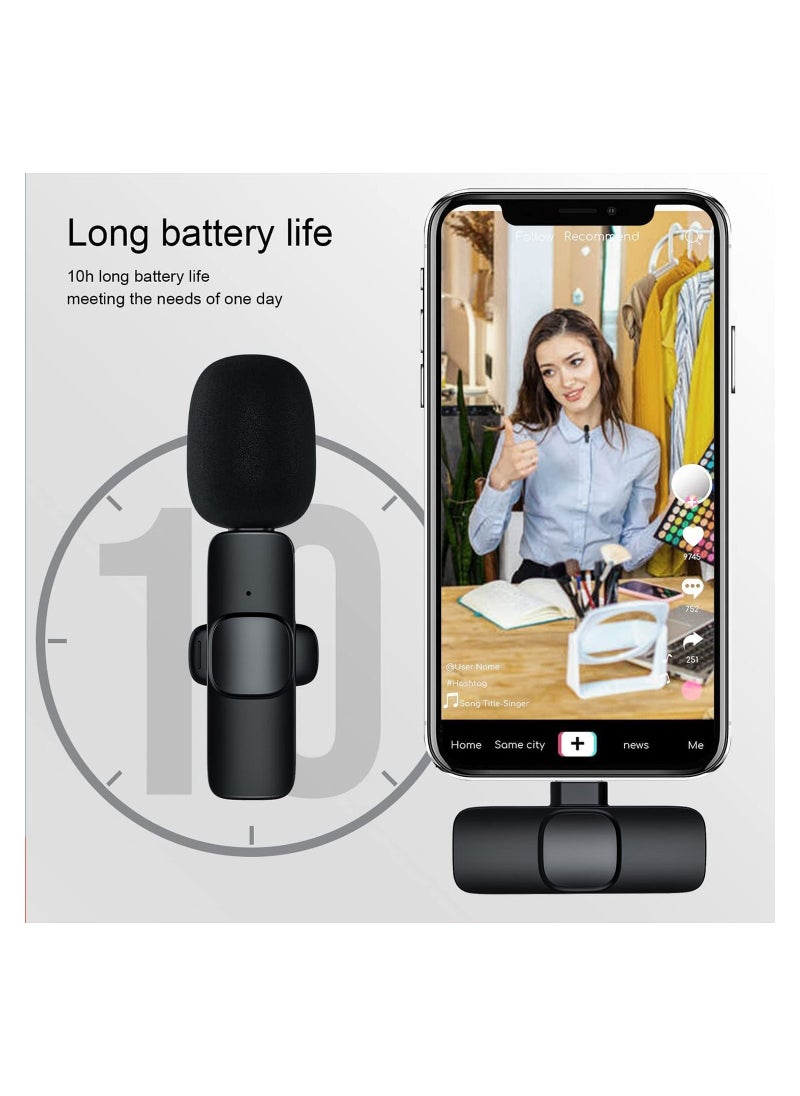 K9 - K9 Wireless Microphone Dual Omnidirectional Recording Clip Mic with Receiver for Type-C Lightning Camera Laptop for Vlogging YouTube Online Class Zoom Call - Image 1