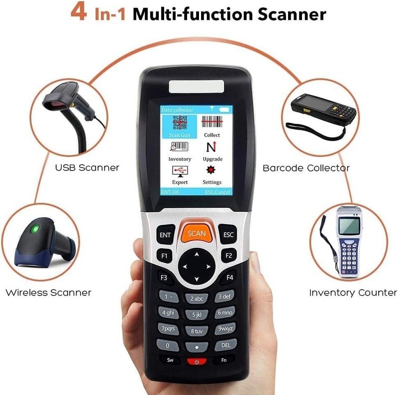 Barcode Scanner 1D Laser Bar Code Scanner Wireless Barcode Scanner Bar Code Reader Inventory Counter Data Collector for Supermarket, Convenience Store, Warehouse - Image 4