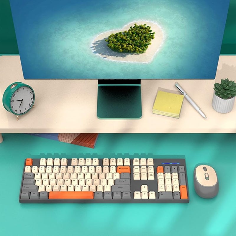 Wireless Keyboard and Mouse Combo 2 4G Ergonomic Type 2 Color 10m Range Plug Play for Computer - Image 4