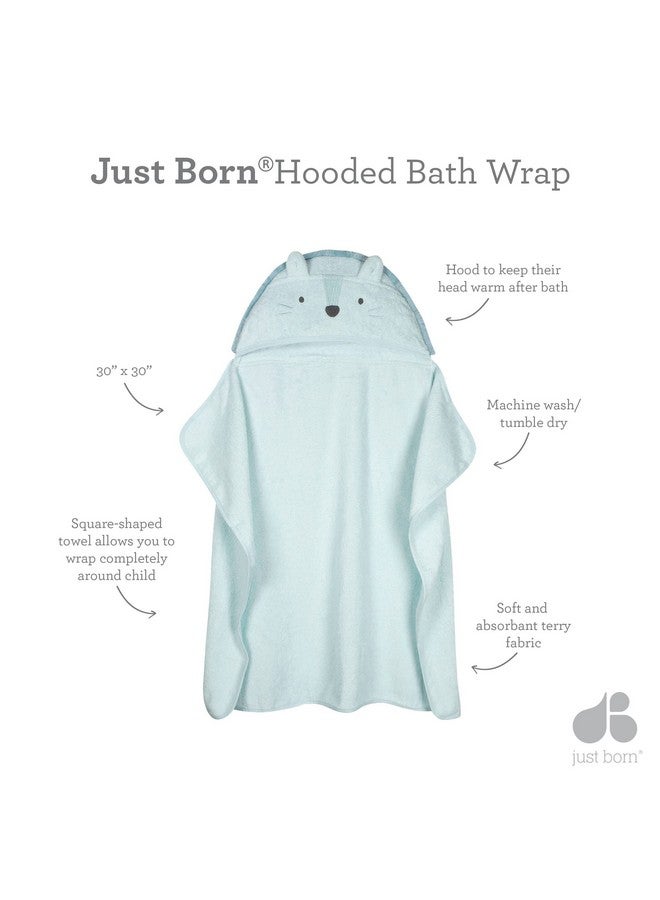 جست بورن منشفة حمام بغطاء رأس للأطفال حديثي الولادة والرضع والأولاد والبنات من Just Born، لون أسد، مقاس واحد - Image 4