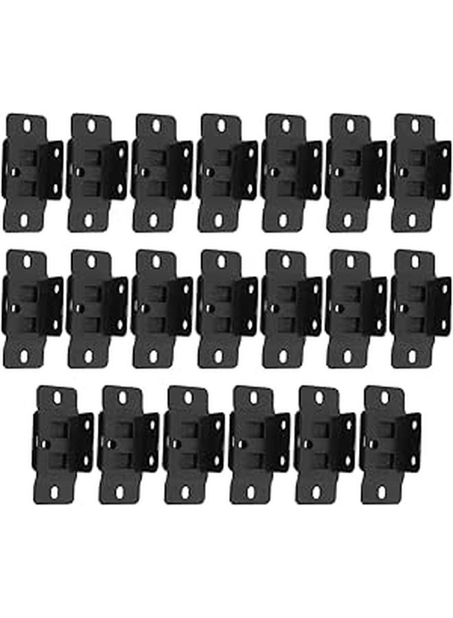 Black 90 Degree Angle Corner Brackets 20pcs Metal Furniture Shelf Supports For Wood Boards - Image 1