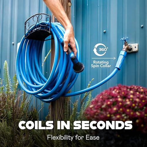 Emson INVICTUS Garden Hose 50Ft x 5/8 in. Sprayer Nozzle Included, 2-Layer Heavy Duty Drinking RV Water Hose 50 Ft, Flexible, Lightweight, NON Expandable, Kink Resistant, Easy Connect Fittings - Image 5