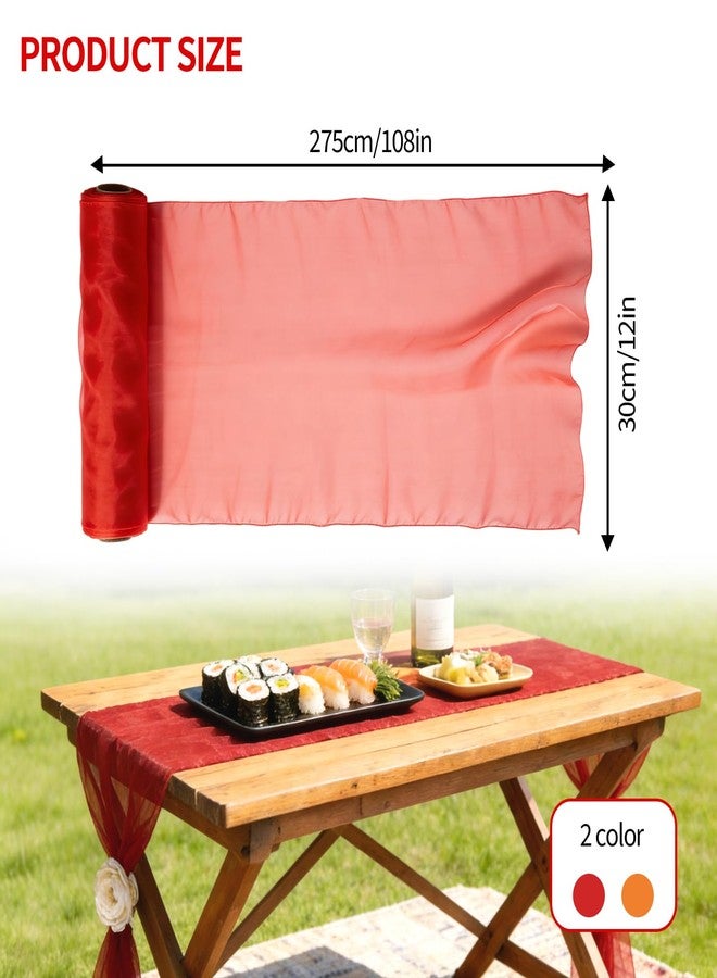 Cotymko 10-Pack Gauze Table Runner,12 x 108 Inch Cheesecloth Table Runner,Red Cheesecloth Table Runner,Seasonal Sheer,Organza Table Runners for Holiday Wedding Birthday Baby Shower Decor Holiday Decorations - Image 4