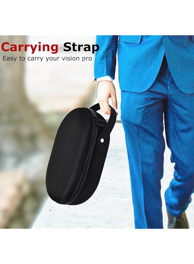إيروريكس حقيبة حمل صلبة لكاميرا Vision Pro، حقيبة تخزين صلبة ذات أقسام متعددة لكاميرا Vision Pro، حقيبة سفر محمولة متوافقة مع ملحقات البطارية والشاحن Rv1931 - Image 3