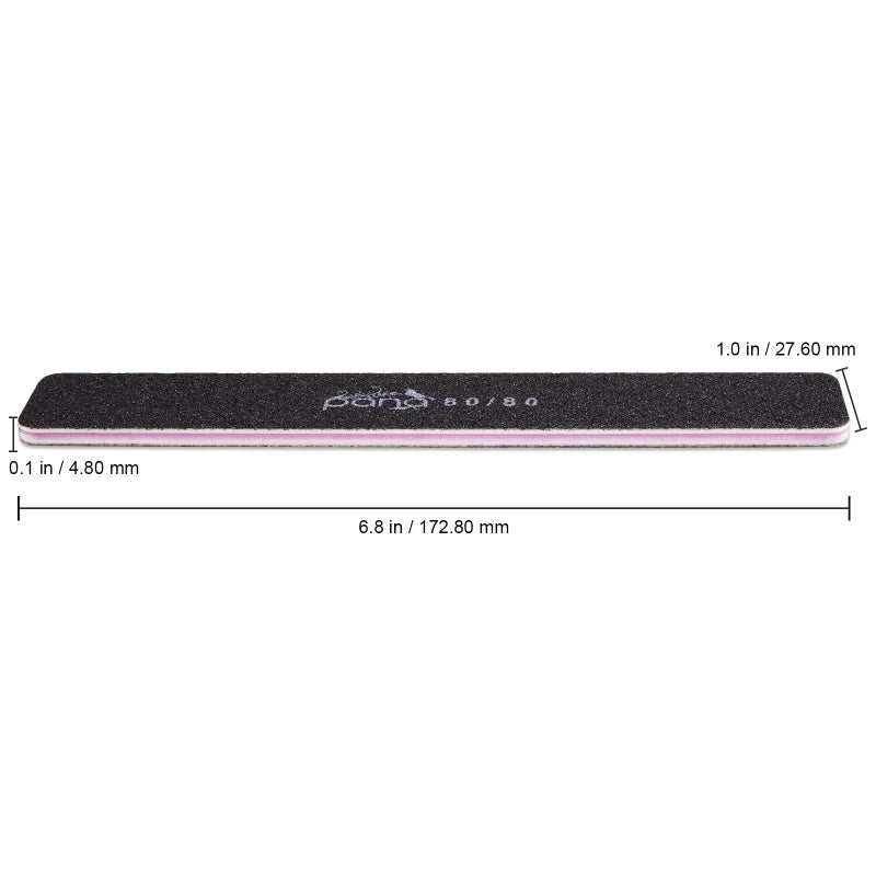 Pana 10pcs - PANA Jumbo Double-Sided Emery Nail File for Manicure, Pedicure, Natural, and Acrylic Nails - Black (Grit 80/80) - Image 3