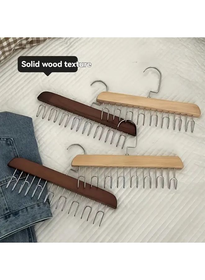 3pcs Khaki Metal 8 Hook Hangers Space Saving Closet Organizer - Image 4