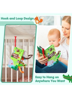 beiens Baby Books Toys, Touch And Feel Crinkle Cloth Book For Infant Baby 0-3-6-12-18 Months, Early Development Interactive Stroller Soft Toys, Shower Gifts Christmas Stocking Stuffers For Boys Girls  - Image 5