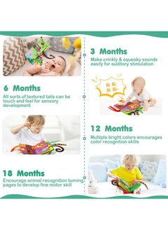 beiens Baby Books Toys, Touch And Feel Crinkle Cloth Book For Infant Baby 0-3-6-12-18 Months, Early Development Interactive Stroller Soft Toys, Shower Gifts Christmas Stocking Stuffers For Boys Girls  - Image 3