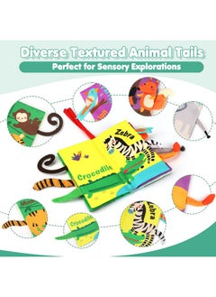 beiens Baby Books Toys, Touch And Feel Crinkle Cloth Book For Infant Baby 0-3-6-12-18 Months, Early Development Interactive Stroller Soft Toys, Shower Gifts Christmas Stocking Stuffers For Boys Girls  - Image 2