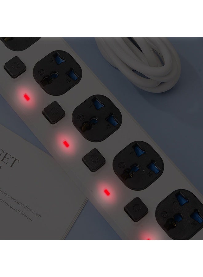 لوحة طاقة مع USB C ، 5 منافذ ، 2 منفذ USB و 1 منفذ USB C ، قاطع سلك الطاقة - Image 4