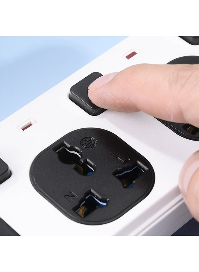 لوحة طاقة مع USB C ، 5 منافذ ، 2 منفذ USB و 1 منفذ USB C ، قاطع سلك الطاقة - Image 3