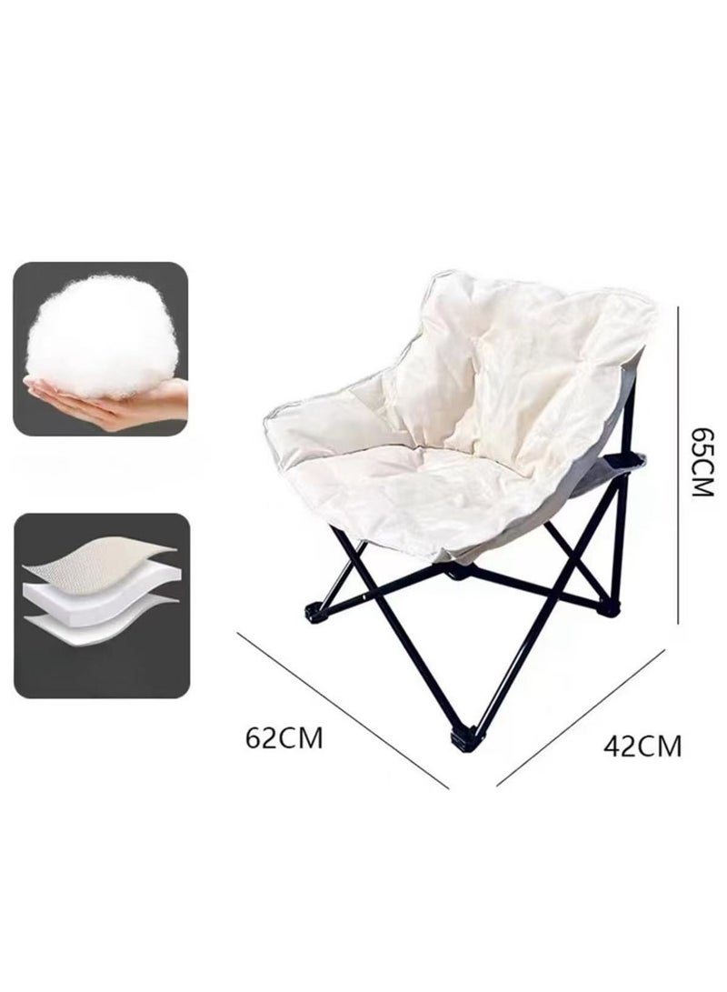 HAOWINS-PAN Folding Chair Camping Chair Garden Leisure Chair Lounge Outdoor Beach Chair with Phone Pocket Heavy Duty Fishing Chair Easy Foldable Chair  - Image 2