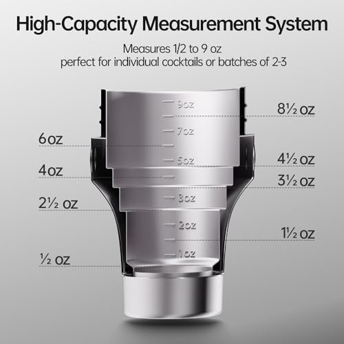 Magcheer Hybrid Cocktail Shaker Set | Vacuum Insulated Stainless Steel Martini Shaker with Strainer & Jigger Lid | Travel cocktail kit with Bartender Accessory Tools | 30oz | Silver - Image 3