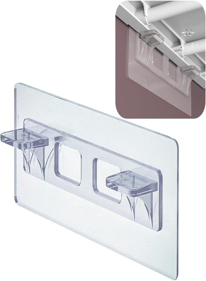 HETVIN Clear Shelf Support Pegs for Wardrobe, Kitchen & Cabinet | Strong Plastic Shelf Holder Brackets | Easy Fit Adjustable Shelf Pins for Cupboard Storage Shelves (Pack of 2) - Image 1