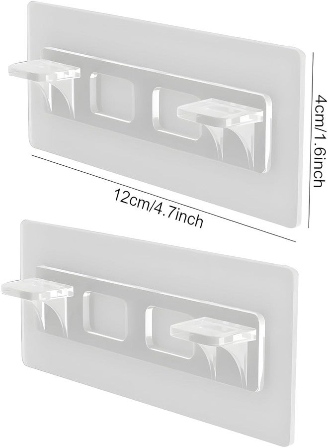 HETVIN Clear Shelf Support Pegs for Wardrobe, Kitchen & Cabinet | Strong Plastic Shelf Holder Brackets | Easy Fit Adjustable Shelf Pins for Cupboard Storage Shelves (Pack of 2) - Image 2