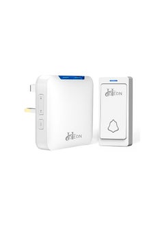 Hoteon Hoteon Wireless Doorbell for Home - 5 Adjustable Volume with 32 Chimes & LED Flash, 1000Ft Range, Easy Installation (1 Receiver + 1 Push Button, UK Plug)  - Image 2