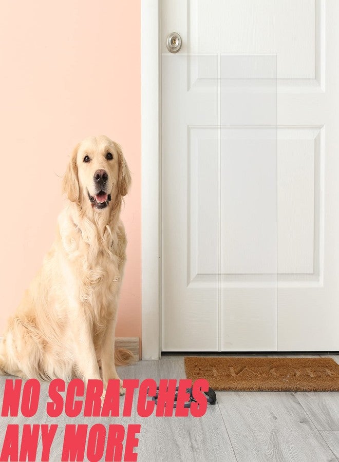 OKPOPLY Door Protector from Dog Scratching, Clear Vinyl Dog Scratch Door Protector Heavy Duty Anti Claw Shield Guard for Wall Window Furniture - Image 2