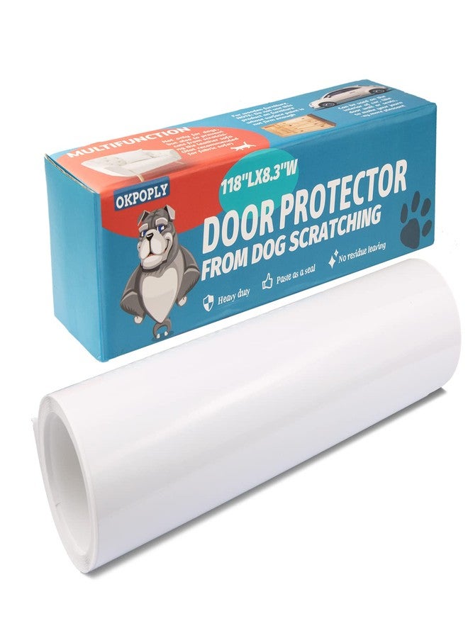 OKPOPLY Door Protector from Dog Scratching, Clear Vinyl Dog Scratch Door Protector Heavy Duty Anti Claw Shield Guard for Wall Window Furniture - Image 1