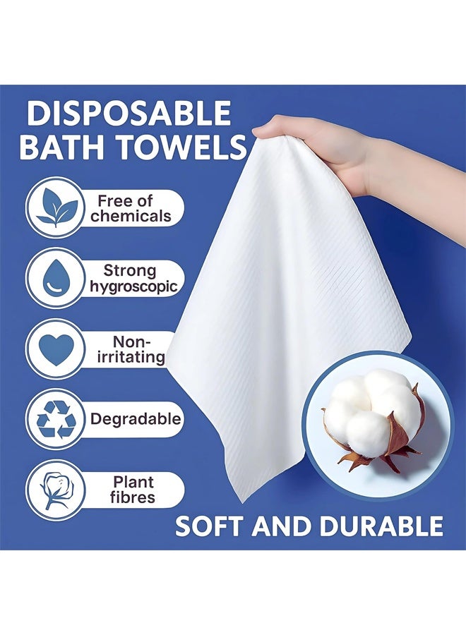 DUNISO 10Pcs Disposable Bath Towels, Disposable SPA Towels ， Large Non-Woven Cotton Towels, for Hotel, Spa, Beach, Sauna, Travel, Gym – Ultra Soft & Hygienic，70x140cm  - Image 2