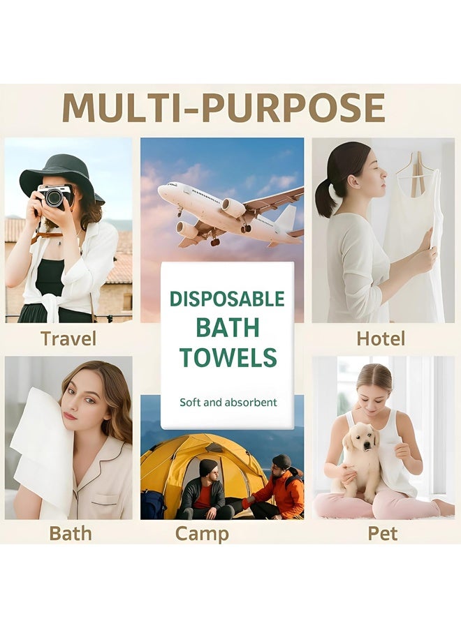 DUNISO 10Pcs Disposable Bath Towels, Disposable SPA Towels ， Large Non-Woven Cotton Towels, for Hotel, Spa, Beach, Sauna, Travel, Gym – Ultra Soft & Hygienic，70x140cm  - Image 5