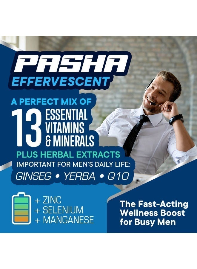 BESHOR Pasha & Activo Effervescent Multivitamin Bundle – 2Pasha + 2Activo (80 Tablets), with Ginseng, Herbs & Caffeine, Orange Berry & Fruit Flavors, Sugar-Free - Image 3