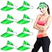 Tarpop 8 Pack Green Poker Visor Bulk Poker Hat Plastic Bingo Casino Dealer Visors Casino Dealer Costume Sun Golf Hats for Women Men - Image 3