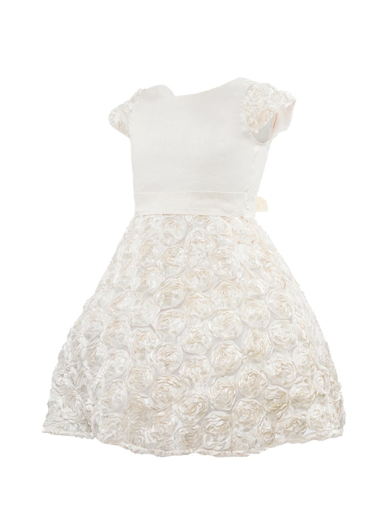 Queen ANA FLOWER  white Girls Party Dress, Princes Wear Wedding Evening Formal Pageant Dance Gown for Birthday Kid Girls Elegant - Image 4