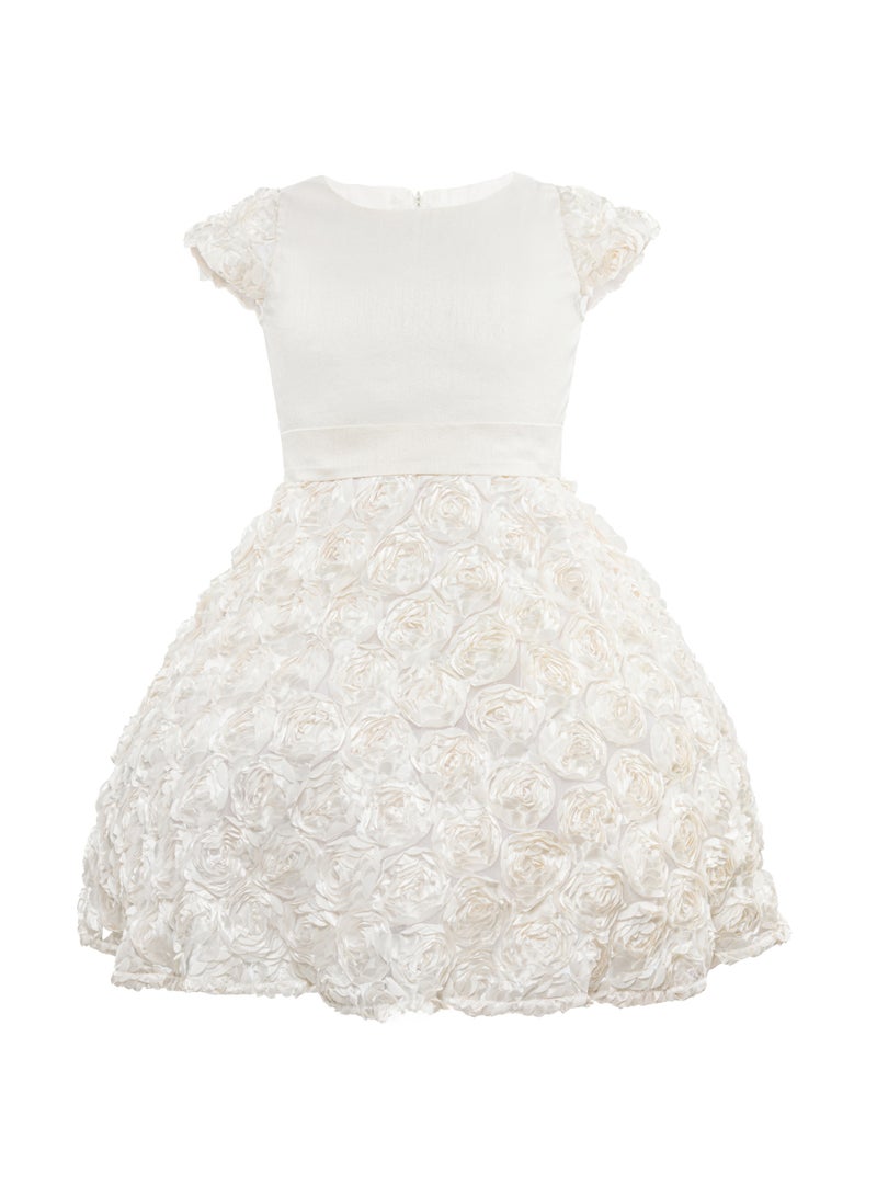 Queen ANA FLOWER  white Girls Party Dress, Princes Wear Wedding Evening Formal Pageant Dance Gown for Birthday Kid Girls Elegant - Image 3