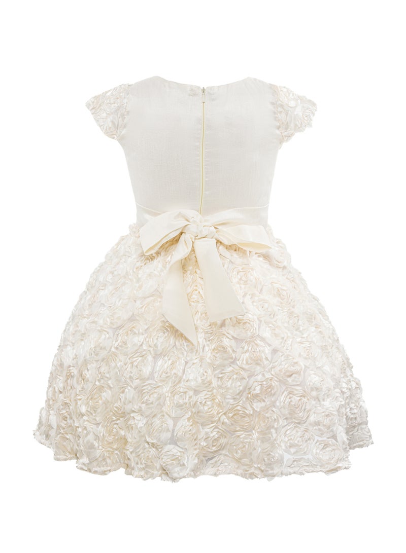 Queen ANA FLOWER  white Girls Party Dress, Princes Wear Wedding Evening Formal Pageant Dance Gown for Birthday Kid Girls Elegant - Image 5