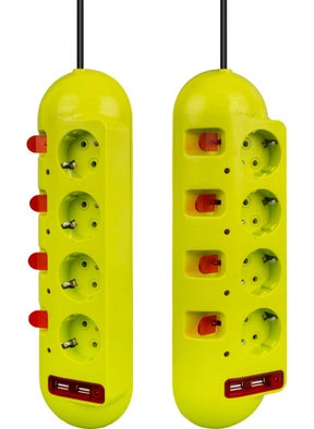 Angel Of Life Vea VE-E40USB 4-Plus 2 USB 1.5 Meter Group Socket with Separate Switches  - Image 2