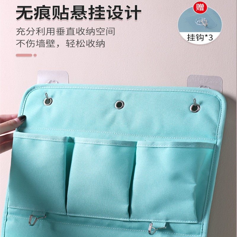 Fabric Wall Hanging Storage Hanging Bag Bedside Wall Wall Hanging Mobile Phone Storage Pocket Dormitory Wall Hanging Artifact - Image 5