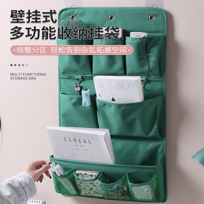 Fabric Wall Hanging Storage Hanging Bag Bedside Wall Wall Hanging Mobile Phone Storage Pocket Dormitory Wall Hanging Artifact - Image 2