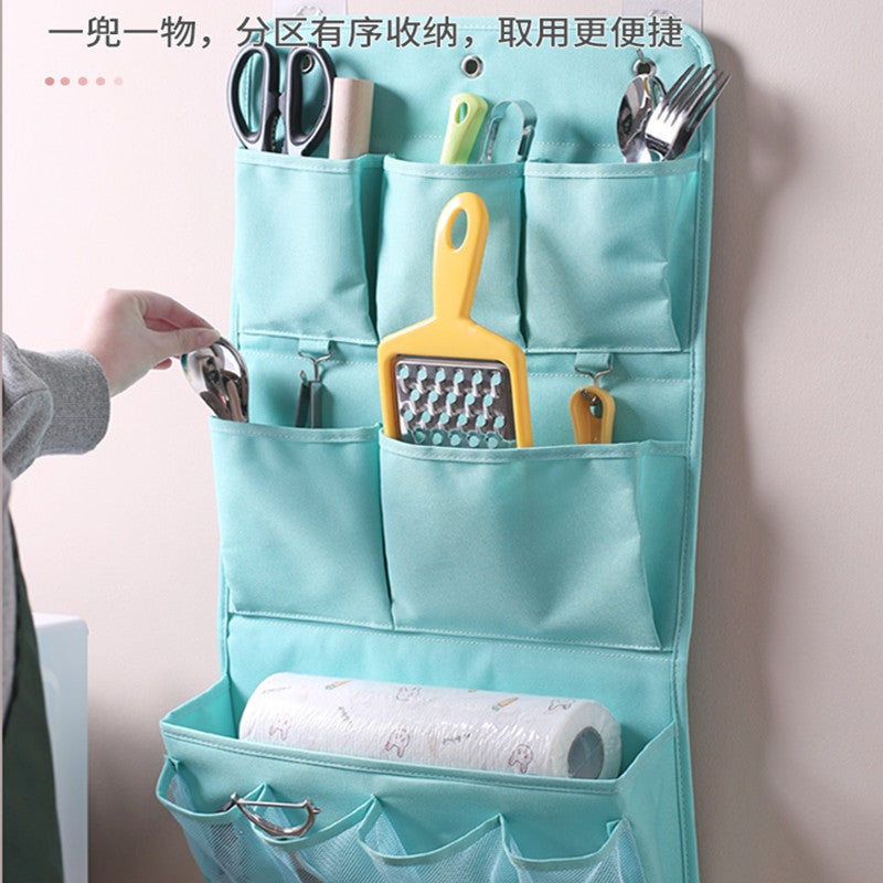 Fabric Wall Hanging Storage Hanging Bag Bedside Wall Wall Hanging Mobile Phone Storage Pocket Dormitory Wall Hanging Artifact - Image 4