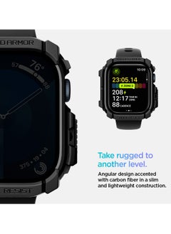 Spigen Rugged Armor for Apple Watch Series 10 (42mm) Case Cover Durable TPU (2024) - Matte Black  - Image 3