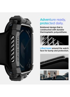 Spigen Rugged Armor for Apple Watch Series 10 (42mm) Case Cover Durable TPU (2024) - Matte Black  - Image 4