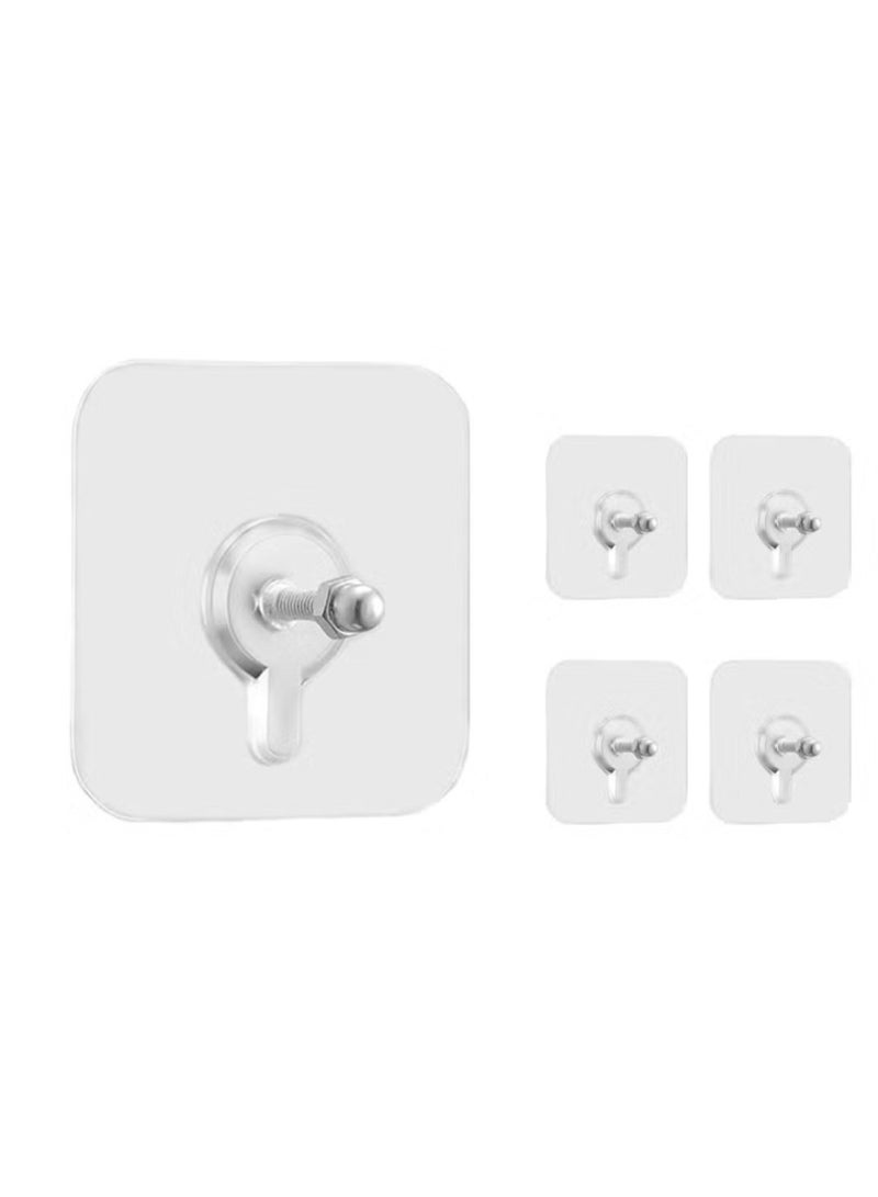 5Pcs Adhesive Wall Screws Hanging Nails for Hanging, Mounting Hooks for Kitchen, Bathroom, Bedroom, Living Room, No Drilling - Image 1