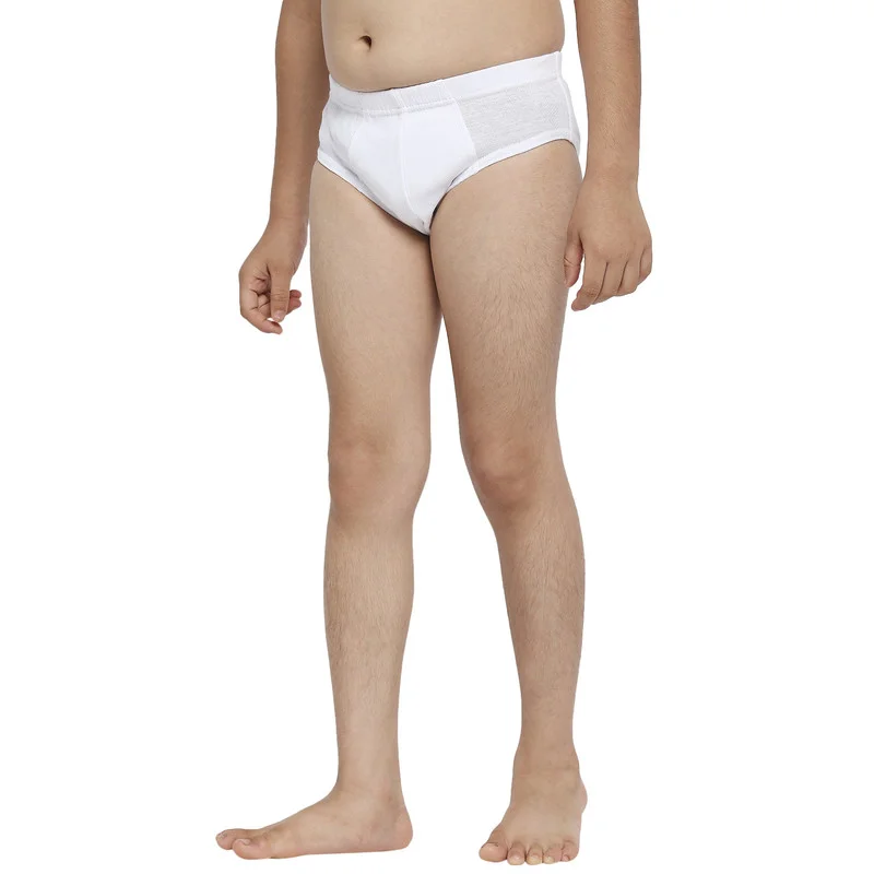Byc  BOY'S 100% COMBED COTTON BRIEF SKIN FRIENDLY UNDERWEAR - WHITE White for Men | Best Price UAE