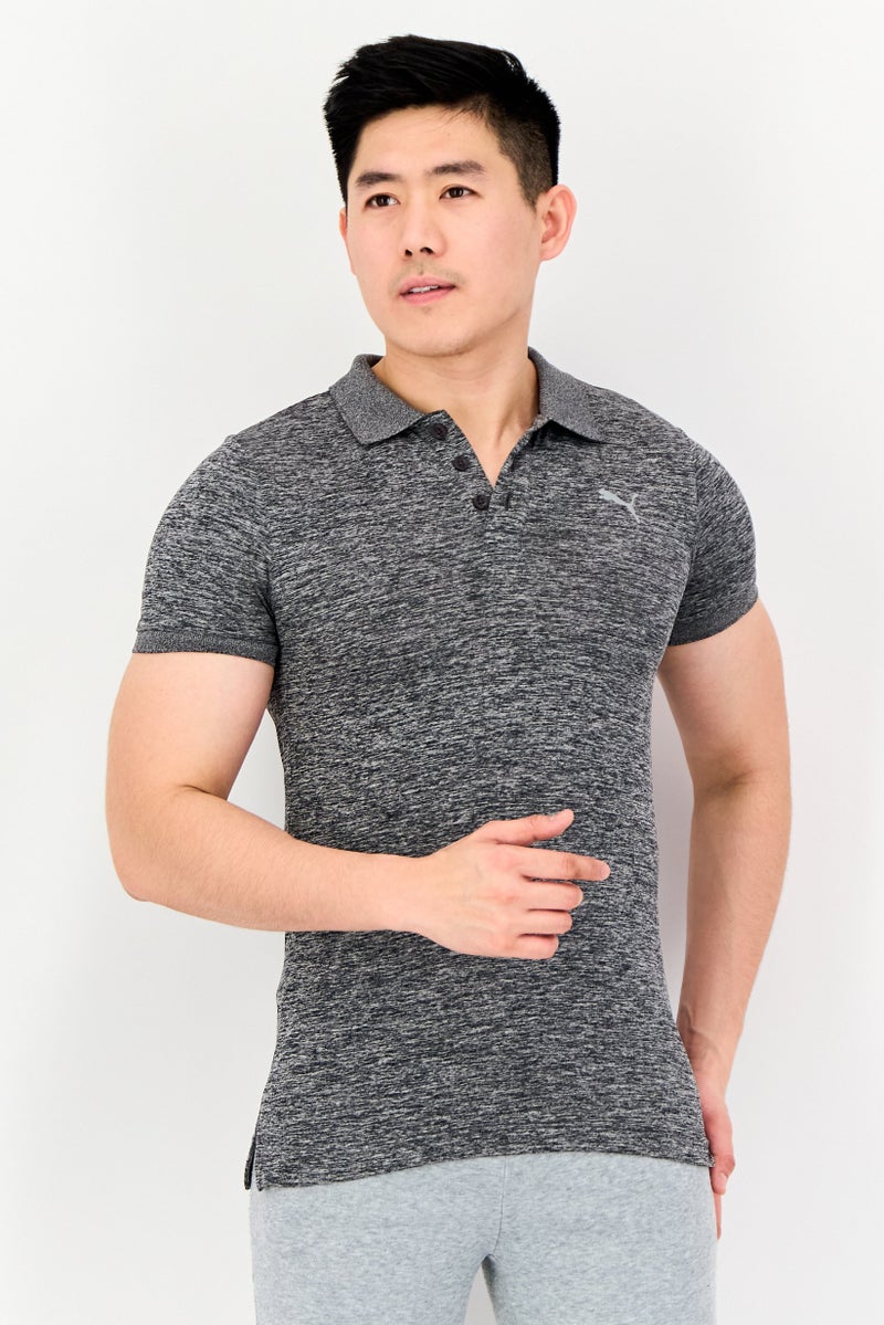 PUMA Men Sportswear Fit Short Sleeve Outdoor Polo Shirt, Grey - Image 1