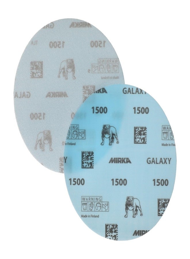 Mirka GalaxySandpaper 6 inch (150mm) - Grit 1500, 50 Discs/Pack - Hook & Loop - Premium Abrasive for Epoxy Resin, Wood, Metal - Non-Clogging, Self-Sharpening Technology - Ideal for Power Sanders - Image 3