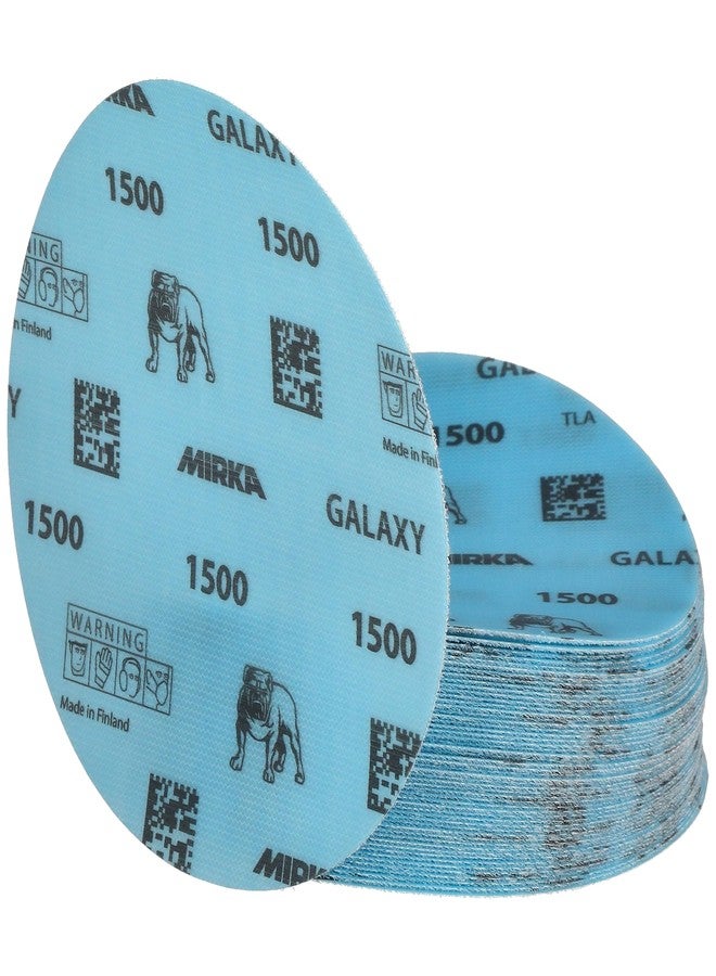 Mirka GalaxySandpaper 6 inch (150mm) - Grit 1500, 50 Discs/Pack - Hook & Loop - Premium Abrasive for Epoxy Resin, Wood, Metal - Non-Clogging, Self-Sharpening Technology - Ideal for Power Sanders - Image 5