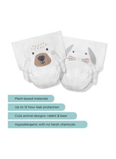 Kit & Kin KIT & KIN Eco Friendly Premium Baby Diapers (Size 2 (4-8kgs) | Pack of 10 Flash Dry Disposable Diapers, Leak Protection Hypoallergenic Diaper Size for Skin Protection Vegan Baby Diapers  - Image 2