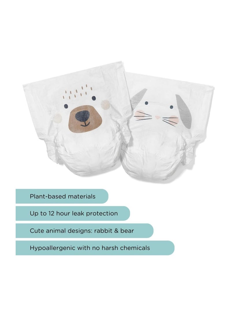 Kit & Kin KIT & KIN Eco Friendly Premium Baby Diapers (Size 2 (4-8kgs) | Pack of 10 Flash Dry Disposable Diapers, Leak Protection Hypoallergenic Diaper Size for Skin Protection Vegan Baby Diapers  - Image 2
