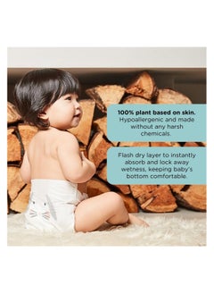 Kit & Kin KIT & KIN Eco Friendly Premium Baby Diapers (Size 2 (4-8kgs) | Pack of 10 Flash Dry Disposable Diapers, Leak Protection Hypoallergenic Diaper Size for Skin Protection Vegan Baby Diapers  - Image 4