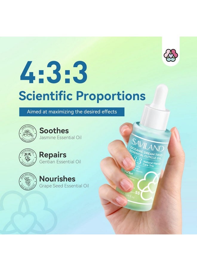 Saviland Cuticle Oil Triple Essential 50Ml Vitamin E & C Jasmine Gentian Grapeseed Nail Growth Oil Ultra Repair Nourish Soothe Cuticle Oil For Nails Plantbased Strengthener For Weak Nail  - Image 3